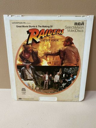 Rare 1982 Making Of Indiana Jones & The Raiders Of The Lost Ark Rca Ced Disc