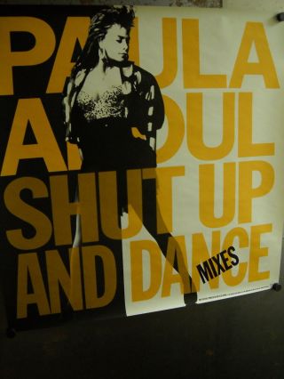 Paula Abdul Large Rare 1990 Promo Poster Shut Up And Dance Mixes