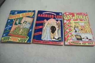 Rare Vintage " Laugh Library " 1944 Adult Humor Joke Books Comics