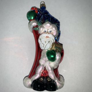 Christopher Radko Vintage Rare Hand Blown Glass Santa Of Liberty Ornament
