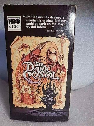 The Dark Crystal Vhs Hbo Video 1982 Jim Henson Muppets Weintraub Group Htf Rare