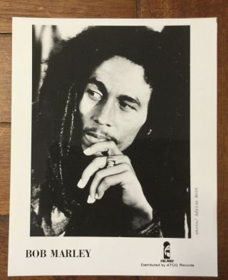 Rare 1975 Bob Marley Island Atco Records Press Kit Photo - Adrian Boot