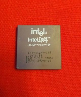 Intel 486dx4 100 Mhz A80486dx4 - 100 Sk096 Socket 3 ✅ Rare Collectible Gold Scrap