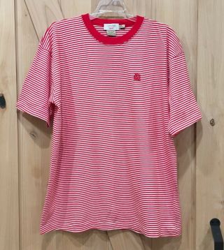 Vintage Rare Calvin Klein Sports Striped T - Shirt Red Large
