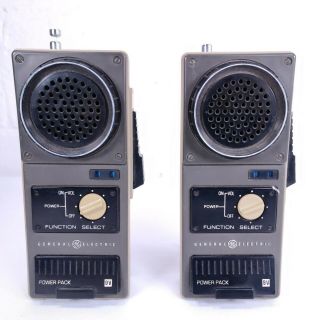 1975 General Electric Recon - 1 Walkie Talkie Radios Model 3 - 5961b - Rare