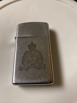 Vintage Rcmp Zippo Lighter Rare Royal Canadian Mounted Police