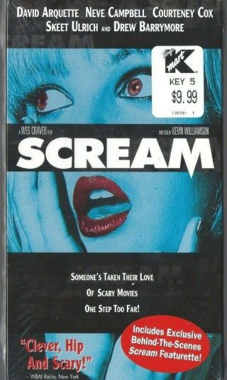 Scream (vhs,  1997) Rare Blue Cover Like In Shrink Horror