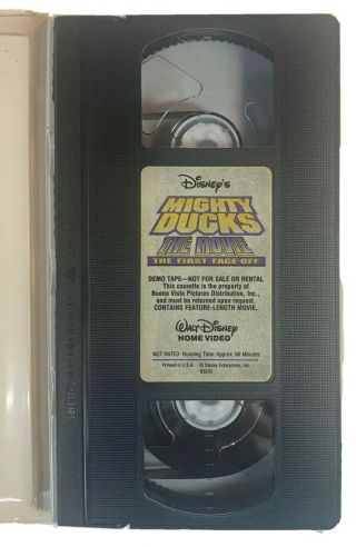 RARE Demo Tape Disney’s Mighty Ducks The Movie: The First Face - Off (VHS,  1997) 3