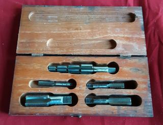 Rare " Ace " Metric Taps,  And Step Reamer 10x1.  0mm,  14x1.  25mm,  18x1.  5mm,  7/8 - 18