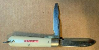 Vintage Agway 2 Blade Pocket Knife Advertising Promo Rare