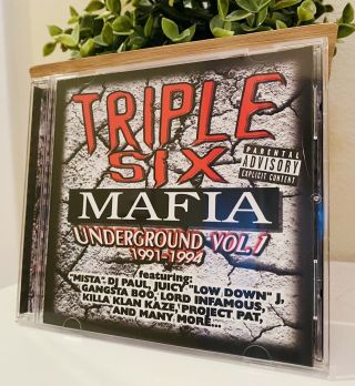 Triple Six Mafia - Underground Vol.  1: 1991 - 1994 (1999 Rap Cd) Rare Cond