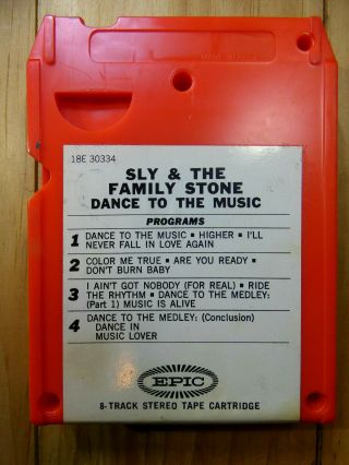 Sly and the Family Stone Dance to the Music 8 Track Tape Rare 3
