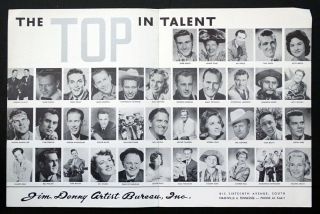 Rare 1962 Vintage Jim Denny Country Music Stars Photo Brochure Carl Perkins