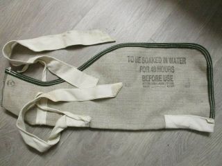 Rare Army Military Canvas Hydration Bota Water Bladder Carrier {g}
