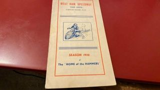 West Ham Hammers - - Speedway - - - 1938 - - - Preview Booklet - - - Rare