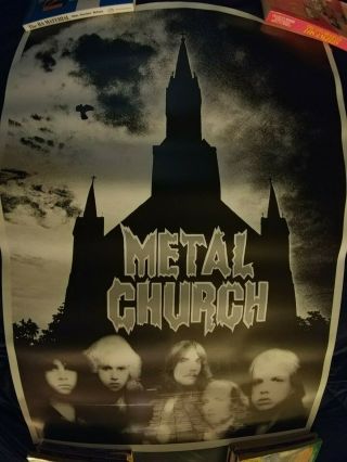 Vintage Metal Church Rare Promo Poster 33.  5 X 24