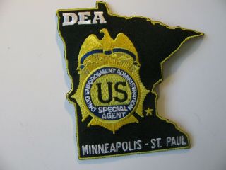 Dea Drug Enforcement Admin Minneapolis St Paul Mn Patch Iron On 4.  5” Rare Logo
