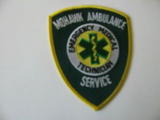 Albany York Ny Mohawk Ambulance Emt Rescue Fire Dept Patch Iron On 4” Rare