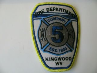 Kingwood West Virginia (wv) Fire Rescue Dept Patch Iron On 3.  5” Rare Logo