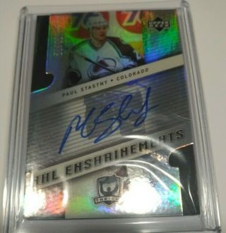 Paul Stastny 2006 - 2007 Upper Deck The Cup Enshrinements Auto Rookie 21/50 Rare