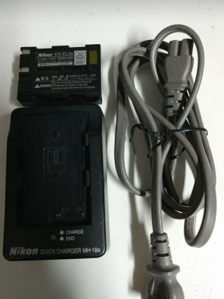 Nikon Oem Quick Charger Mh - 18a With En - El3a Battery,  Rarely D70s