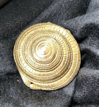 Rare Estee Lauder Azuree " Snail Shell” Solid Perfume Compact Still Full