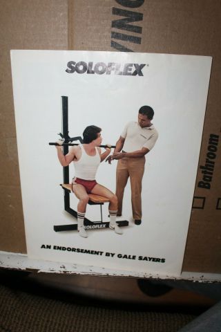 Vintage 1982 Body By Soloflex Brochure Home Gym Gale Sayers Rare