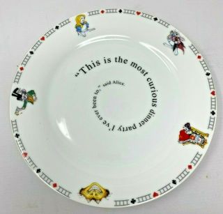 Rare Alice In Wonderland Dinner Party Plate Large Cafe 1st Pail Cardew England