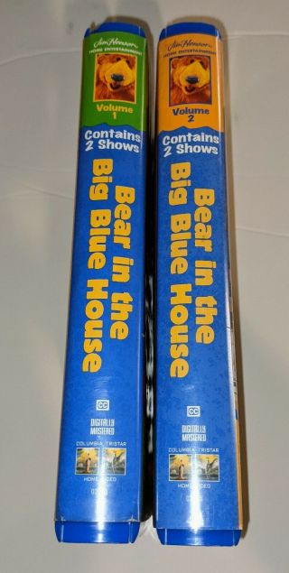 Bear In The Big Blue House Volume 1&2 (VHS,  1998) RARE Blue Hard Clamshell 3