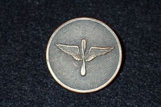 Wwi Us Army Air Service Enlisted Collar Disc Insignia Device Screw Back Rare