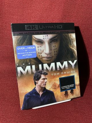 The Mummy (2017) Tom Cruise 4k Uhd,  Blu - Ray No Digital W/ Rare Oop Slipcover