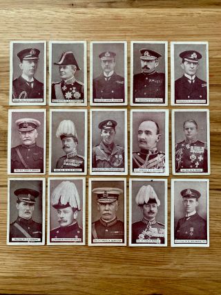 32 Rare Wills Overseas Scissors - Britains Defenders Red 1915 Cigarette Cards