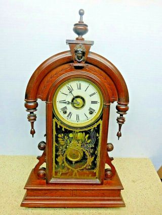 Antique En Welch Mantle Or Shelf Clock - Victorian,  Walnut - 