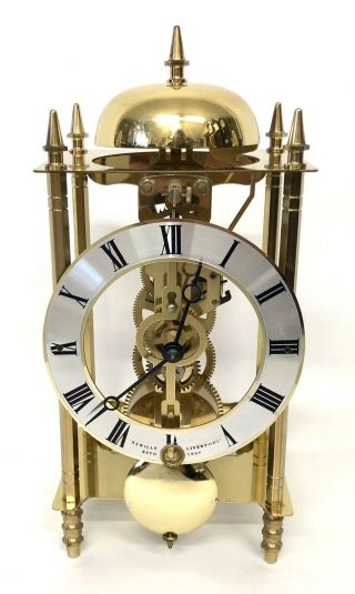 Sewills Liverpool Brass Mantel Skeleton Clock Or Wall Clock With Passing Strike