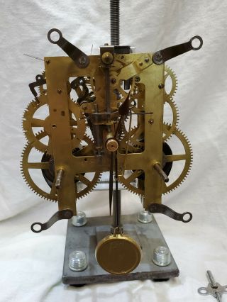 Ingraham Mantle Clock Movement Cleaned And Serviced ©1923