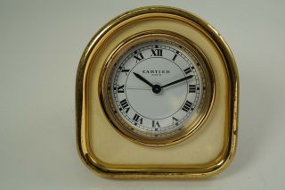 Cartier Paris Alarm Boudoir Travel Clock Dates 1980 