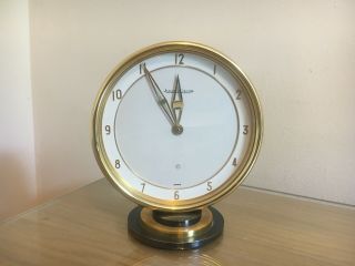 Gilt Brass Jaeger - Lecoultre 8 - Day Desk / Mantel Clock