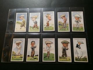 1931 Churchmans " Prominent Golfers " (jones/vardon/sarazen/oulmet) Full - 50
