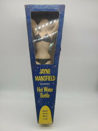 Rare Box Jayne Mansfield Shaped Hot Water Bottle Box Damage 22 " Has Wear
