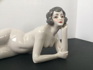 Dressel Kister Art Deco Nude Porcelain Doll Art Nouveau Ceramic Sculpture 2