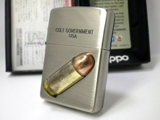 Bullet Inlay Colt Government Zippo Unfired 1994 Rare  850306e27