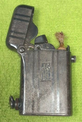 Me3106 Vintage 1920s Thorens Alpacca Swiss Made Silver Plated Lighter
