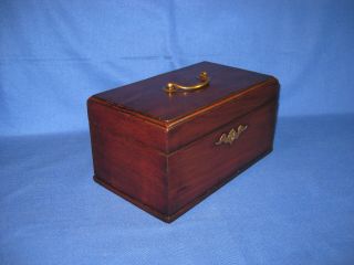 Antique 18Th Century George III Mahogany Wood Tea Caddy Box 2