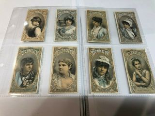 Halls Between The Acts Actors And Actresses 1881 Cigarette Cards Full Set 153