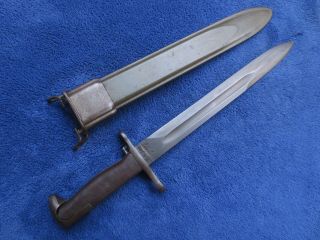Vintage Ww2 Us M1 Garand Bayonet And Scabbard Made By Afh
