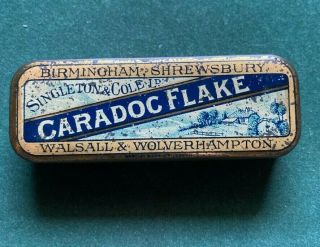 Rare Caradog Flake Finger Tin (singleton & Cole),  C1914