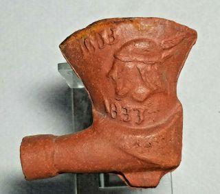 Rare Red Pamplin Clay Pipe 1933 Chicago Century Of Progres Worlds Fair