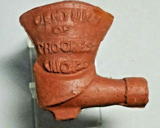 Rare Red Pamplin Clay Pipe 1933 Chicago Century of Progres Worlds Fair 2