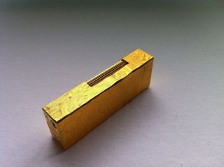 Dunhill Rollagas Lighter,  Pipe/Cigar Burner Gold Silk Moire ' d ' Mark Swiss Made 5