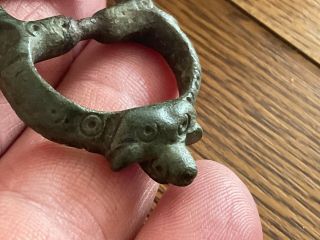 Very Rare Early Medieval 6 - 7thc Zoomorphic Buckle.  Metal Detecting Finds